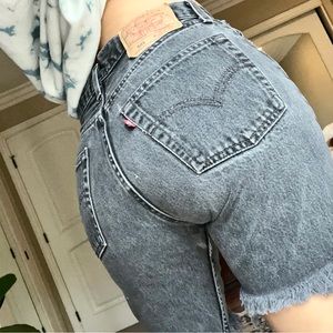Charcoal denim levis shorts